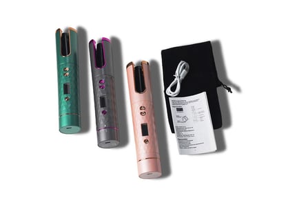 Wireless Hair Curler with LCD Timer in 3 Colours