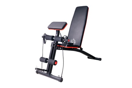 Foldable Exercise Bench with 6 Levels Adjustment