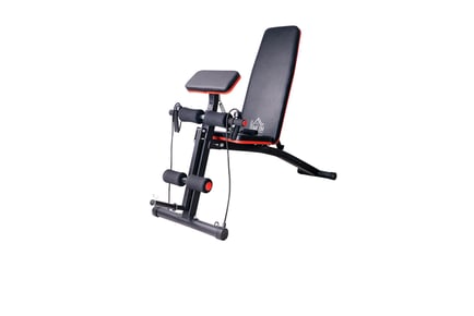 Foldable Exercise Bench with 6 Adjustment Levels - Perfect for Home Gyms!