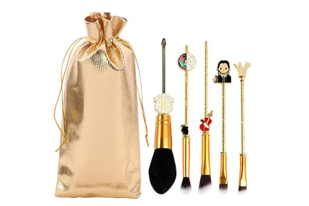 5Pcs Wednesday Addams Inspired Makeup Brush Set