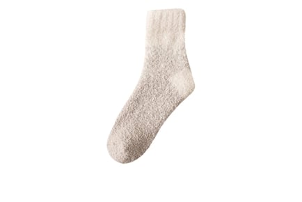 Warm and Cosy Fluffy Winter Socks Set in 4 Colour Options