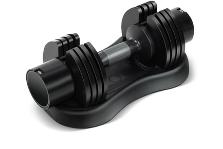 5 in 1 Black Adjustable Dumbbell with Non Slip Metal Handle