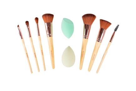 Makeup Brush and Sponge Set made with Biodegradable Material