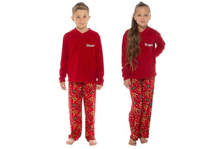 Family Personalised Christmas Pyjamas - Red or Navy!