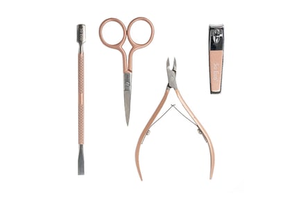 Manicure Set - Clipper, Scissor & Cuticle Tools - Rose Gold!
