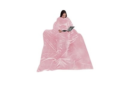 Oversized Wearable TV Blanket - Black, Grey Or Pink!