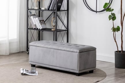 Velvet Ottoman Seat with Storage in 3 Colours