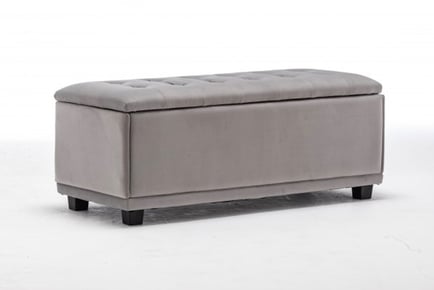 Velvet Ottoman Seat with Storage in 3 Colours