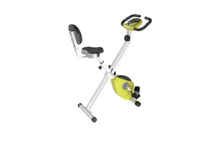 Steel Exercise Bike with LCD Display for Home Gym in Red or Yellow