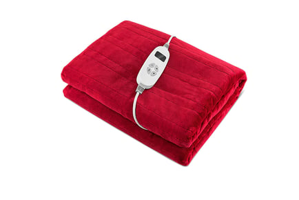 Electric Heated Throw Blanket - Red & Blue!