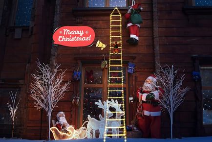 Festive Outdoor Santa LED Christmas Decoration Lights