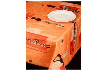 Stain Resistant Tablecloth Orange