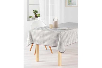 Stain Resistant Tablecloth Beige Roman