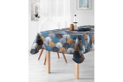 Stain Resistant Tablecloth Forever Blue