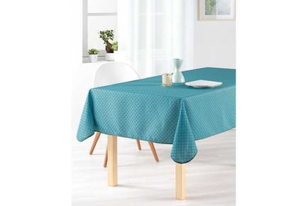 Stain Resistant Tablecloth Blue Roman