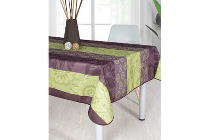 Stain Resistant Tablecloth Green Garden