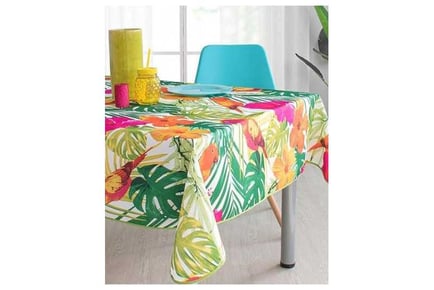 Stain Resistant Tablecloth Tropical