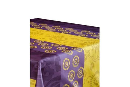 Stain Resistant Tablecloth Yellow Garden