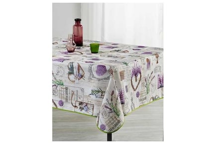 Stain Resistant Tablecloth Paris Lavande