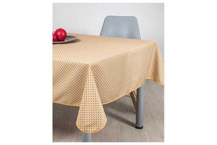 Stain Resistant Tablecloth Yellow Waves