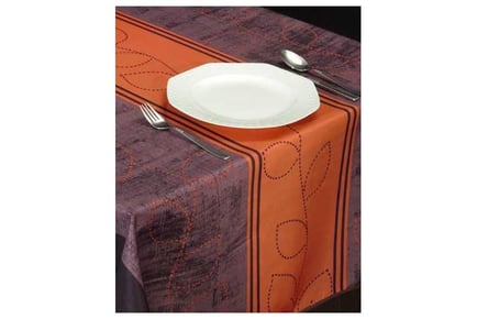 Vibrant Orange Stain Resistant Tablecloth