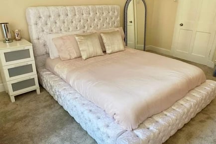Cream Ambassador Bed Frame with Mattress with 8 Options