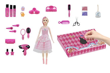 Barbie Inspired Advent Calendar - Doll & Mini Beauty Tools!