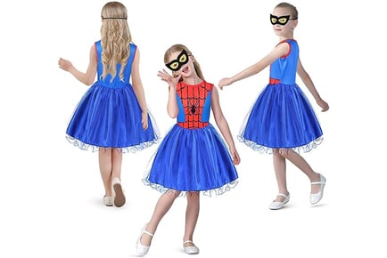 Kid's Spider Man Superhero Inspired Costume with Mask