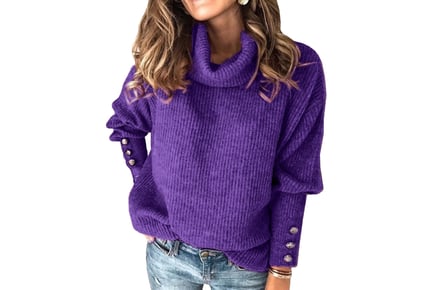 Ladies' Roll Neck Jumper - 11 Colours