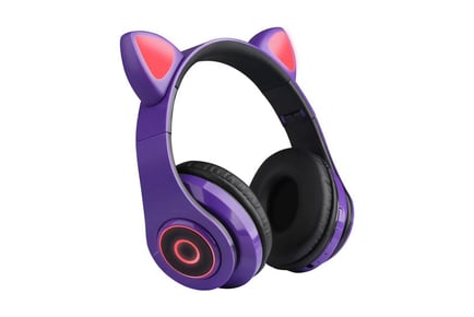 Cat Ear Wireless Foldable Headphones in 7 Colours