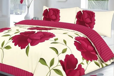 Floral Duvet Cover Set in 4 Sizes and 7 Colours