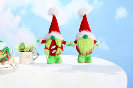 Christmas Grinch Plush Ornament in Beard or Braided Style