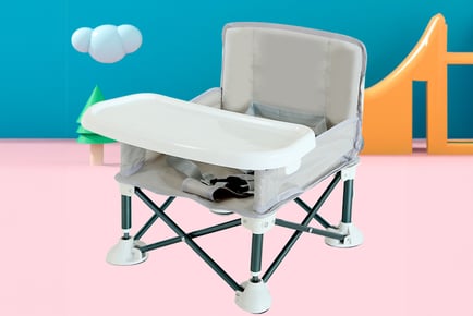 Portable Baby Booster Chair, Grey
