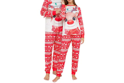 Red Christmas Deer Pyjamas - Family Bundle Option!