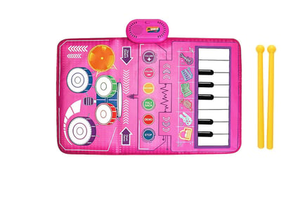 Kids 2 in 1 Piano and Drum Musical Mat Toy