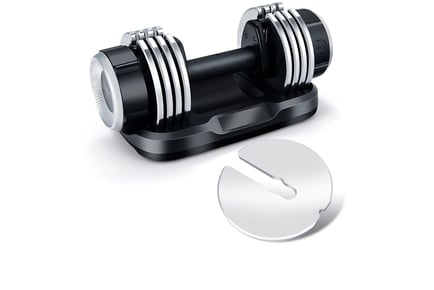 5-in-1 Black Adjustable Dumbbell Set with Anti Slip Handle