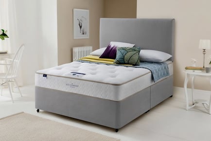Luxury Light Grey Divan Bed & Memory Sprung Mattress!