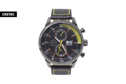 Men's CRS76 Crosshatch Analogue Watch - PU Strap!