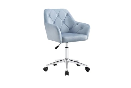 Velvet Executive Swivel Chair with Armrests and Back Support