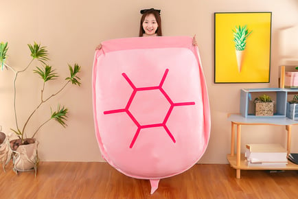 A Wearable Turtle Shell Pillow Costume, 100cm, Pink