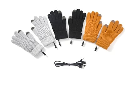 Touchscreen Winter Gloves with USB Heating in 3 Colours