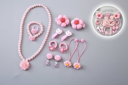 Childrens Accessory Set for Hair and Jewellery in 4 Colours