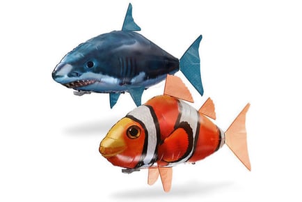 Kids Remote Control Flying Shark Fish Toy Balloon in 2 Colours