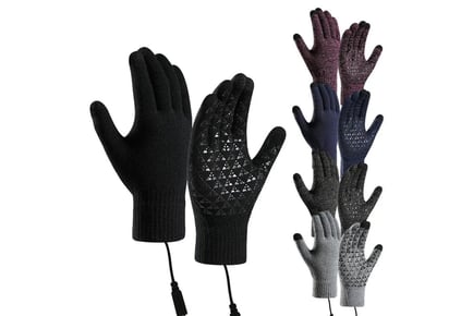 Touchscreen Electric Heating Gloves - 5 Colours!