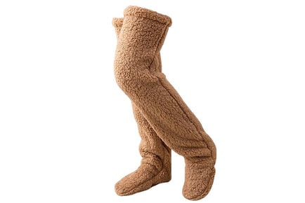 Fluffy Thigh High Leg Warmer Socks - 5 Colours!