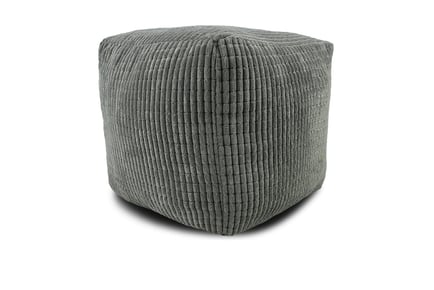 Square Jumbo Cord Footstool in 3 Colours