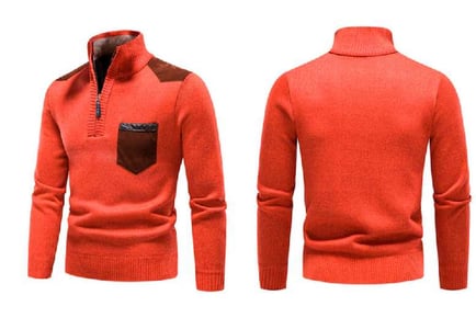 Zip winter pullover for men HUNT