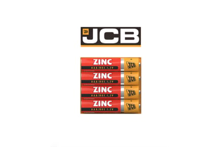 JCB AAA Zinc Batteries - 4 to 24