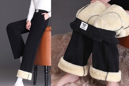 Women's Fleece Lined Drawstring Trousers - 3 Colours!
