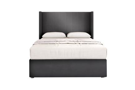 Mink suede Divan bed and mattress, Super King, 2 Drawers